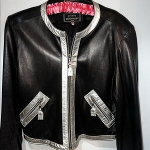 sylvie shimmel lamb leather leather jacket